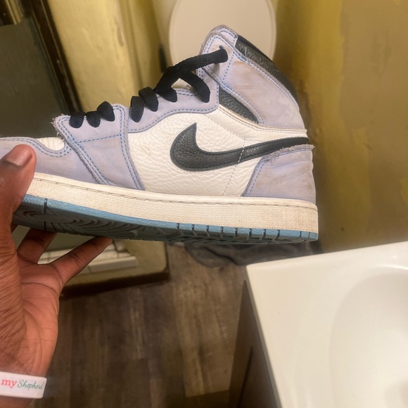 Nike High-Top Sneakers - White Black Light Blue